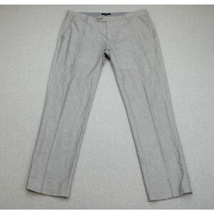Ted Baker Pants Mens 36R Gray Stretch Flat Front Straight Dress